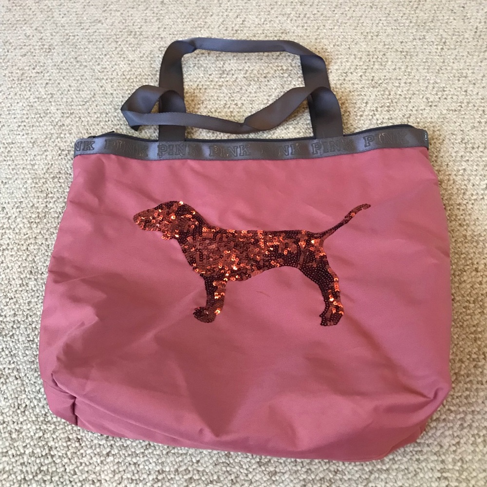 VS PINK dark pink tote